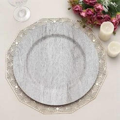 6 Round 13" Rustic Faux Wood Plastic Charger Plates 36 6 Round 13" Rustic Faux Wood Plastic Charger Plates -Optimal Home Decoration 6 round 13 rustic faux wood plastic charger plates 30495445975103
