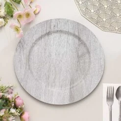 6 Round 13" Rustic Faux Wood Plastic Charger Plates 34 6 Round 13" Rustic Faux Wood Plastic Charger Plates -Optimal Home Decoration 6 round 13 rustic faux wood plastic charger plates 30495446073407