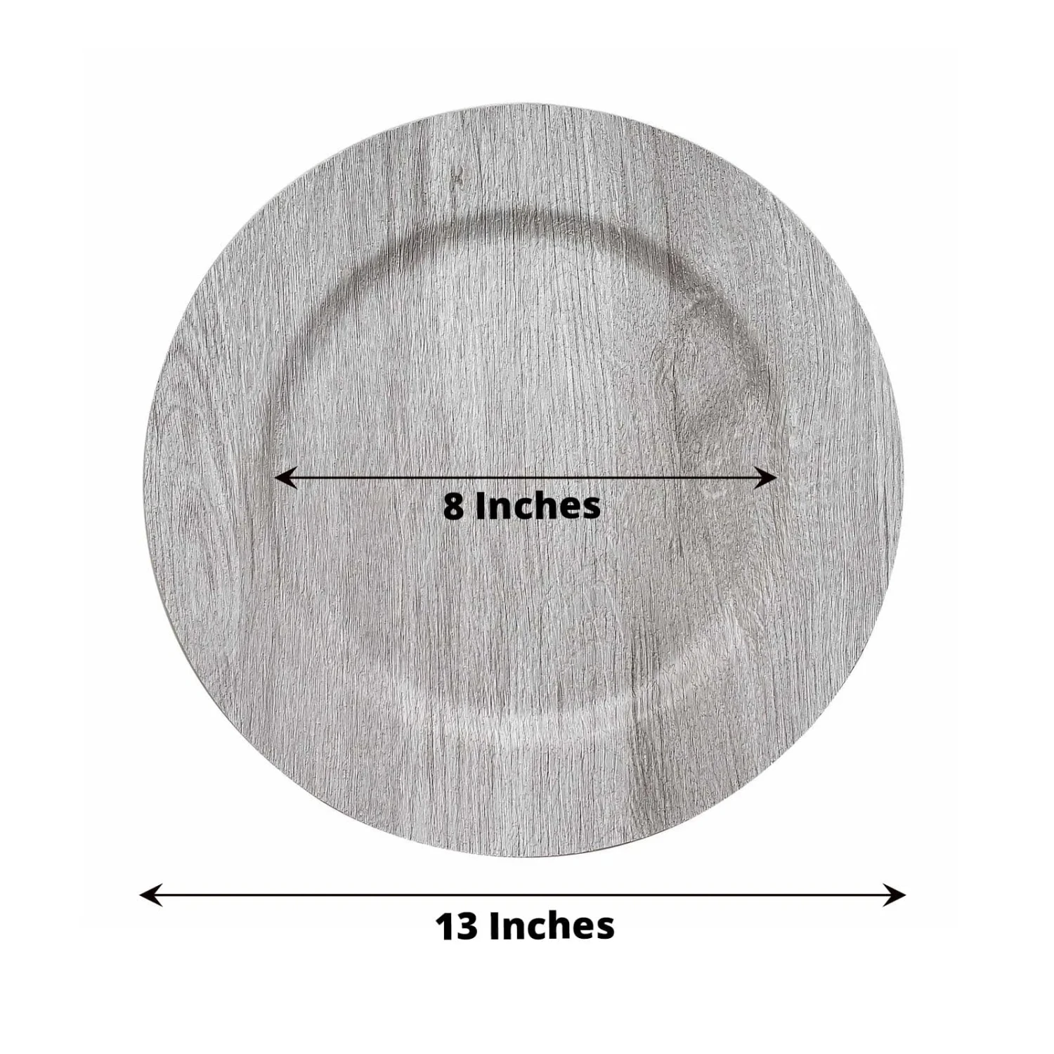 6 Round 13" Rustic Faux Wood Plastic Charger Plates 13 6 Round 13" Rustic Faux Wood Plastic Charger Plates - Image 11