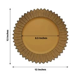 6 Matte 13" Sunflower Design Plastic Round Dinner Charger Plates -Optimal Home Decoration 6 round 13 sunflower plastic dinner charger plates 30881505607743