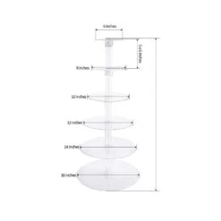 Optimal Home Decoration -Optimal Home Decoration 6 tiers cup 16 acrylic cupcake stand wedding party set cake stnd b00 4754381832255