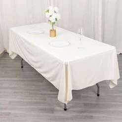 60" X 102" Scuba Polyester Rectangular Tablecloth -Optimal Home Decoration 60 x 102 scuba polyester rectangular tablecloth 30974004658239