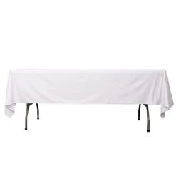 60" X 102" Scuba Polyester Rectangular Tablecloth -Optimal Home Decoration 60 x 102 scuba polyester rectangular tablecloth tab scuba 60102 wht 30974004854847
