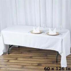 60" X 126" Premium Polyester Rectangular Tablecloth 33 60" X 126" Premium Polyester Rectangular Tablecloth -Optimal Home Decoration 60 x 126 premium polyester rectangular tablecloth 28966029066303
