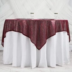 60" X 60" Sequined Table Overlay -Optimal Home Decoration 60 x 60 sequined table overlay 28945244323903