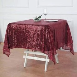 60" X 60" Sequined Table Overlay -Optimal Home Decoration 60 x 60 sequined table overlay 28945278435391