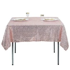 60" X 60" Sequined Table Overlay -Optimal Home Decoration 60 x 60 sequined table overlay 28945283579967
