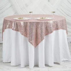 60" X 60" Sequined Table Overlay -Optimal Home Decoration 60 x 60 sequined table overlay 29069357416511