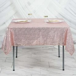 60" X 60" Sequined Table Overlay -Optimal Home Decoration 60 x 60 sequined table overlay 29069362462783