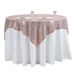 60" X 60" Sequined Table Overlay
