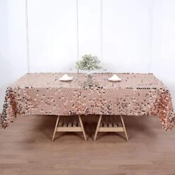60"x102" Large Payette Sequin Rectangular Tablecloth -Optimal Home Decoration 60 x102 large payette sequin rectangular tablecloth 28976090939455