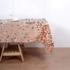 60"x102" Large Payette Sequin Rectangular Tablecloth -Optimal Home Decoration 60 x102 large payette sequin rectangular tablecloth 28976091103295