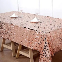 60"x102" Large Payette Sequin Rectangular Tablecloth -Optimal Home Decoration 60 x102 large payette sequin rectangular tablecloth 28976091332671