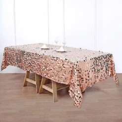 60"x102" Large Payette Sequin Rectangular Tablecloth -Optimal Home Decoration 60 x102 large payette sequin rectangular tablecloth 28979028688959