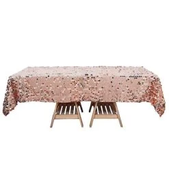 60"x102" Large Payette Sequin Rectangular Tablecloth -Optimal Home Decoration 60 x102 large payette sequin rectangular tablecloth tab 71 60102 046 28966042009663