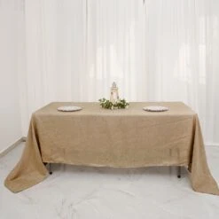 60"x102" Rectangular Faux Burlap Tablecloth - Natural 15 60"x102" Rectangular Faux Burlap Tablecloth - Natural -Optimal Home Decoration 60 x102 rectangular faux burlap polyester tablecloth natural tab jute03 60102 nat 29128896675903