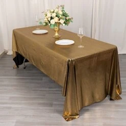 60"x126" Polyester Rectangular Tablecloth With Sequin Dots -Optimal Home Decoration 60 x126 polyester rectangular tablecloth with sequin dots 31009187332159