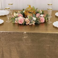 60"x126" Polyester Rectangular Tablecloth With Sequin Dots -Optimal Home Decoration 60 x126 polyester rectangular tablecloth with sequin dots 31009187397695