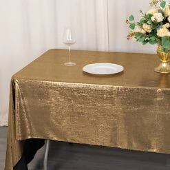 60"x126" Polyester Rectangular Tablecloth With Sequin Dots -Optimal Home Decoration 60 x126 polyester rectangular tablecloth with sequin dots 31009187758143