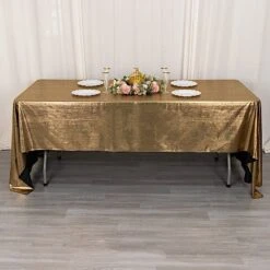60"x126" Polyester Rectangular Tablecloth With Sequin Dots -Optimal Home Decoration 60 x126 polyester rectangular tablecloth with sequin dots 31009369980991