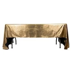 60"x126" Polyester Rectangular Tablecloth With Sequin Dots