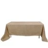 60"x126" Rectangular Faux Burlap Tablecloth - Natural -Optimal Home Decoration 60 x126 rectangular faux burlap polyester tablecloth natural tab jute03 60126 nat 29128840183871