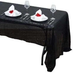 60x126" Sequined Rectangular Tablecloth -Optimal Home Decoration 60x126 sequined rectangular tablecloth 28966083985471