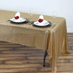 60x126" Sequined Rectangular Tablecloth -Optimal Home Decoration 60x126 sequined rectangular tablecloth 28979069222975