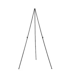 65" Tall Metal Easel Collapsible Tripod Stand - Black