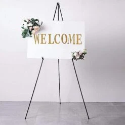 65" Tall Metal Easel Collapsible Tripod Stand - Black 16 65" Tall Metal Easel Collapsible Tripod Stand - Black -Optimal Home Decoration 65 tall metal easel collapsible tripod stand black furn stnd 001 blk 28024359714879