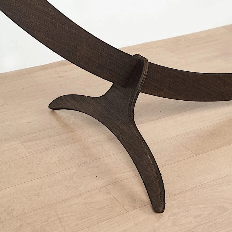 7.4 Ft Round Natural Wood Wedding Arch Backdrop Stand - Dark Brown 5 7.4 Ft Round Natural Wood Wedding Arch Backdrop Stand - Dark Brown - Image 3