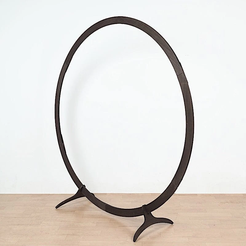 7.4 Ft Round Natural Wood Wedding Arch Backdrop Stand - Dark Brown 10 7.4 Ft Round Natural Wood Wedding Arch Backdrop Stand - Dark Brown - Image 8