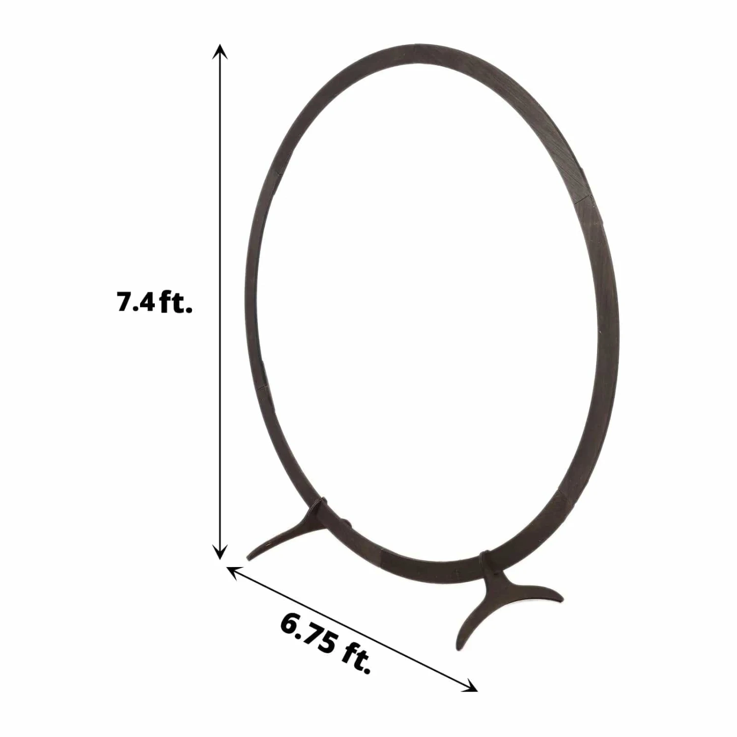 7.4 Ft Round Natural Wood Wedding Arch Backdrop Stand - Dark Brown 4 7.4 Ft Round Natural Wood Wedding Arch Backdrop Stand - Dark Brown - Image 2