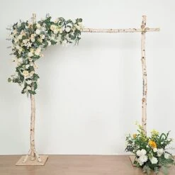 7.5 Ft Square Natural Birch Wood Wedding Arch Backdrop Stand -Optimal Home Decoration 7 5 ft square natural birch wood wedding arch backdrop stand bkdp stndrec3 nat 30035159875647