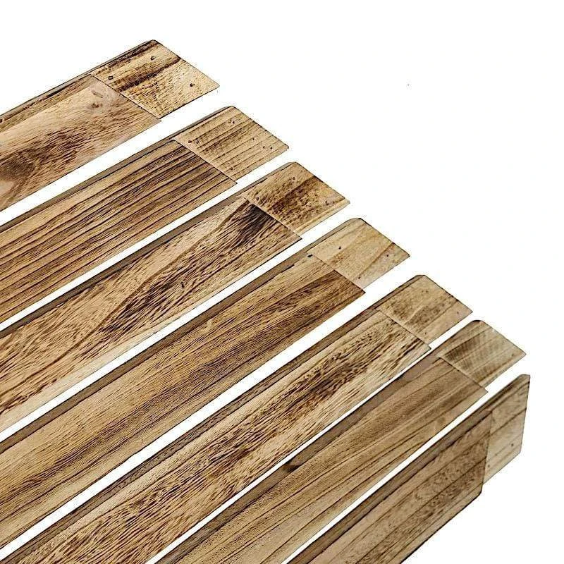 7 Ft Heptagon Wood Wedding Arch Backdrop Stand - Natural 9 7 Ft Heptagon Wood Wedding Arch Backdrop Stand - Natural - Image 7