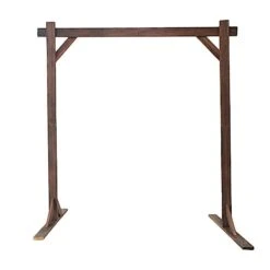 7 Ft Square Wood Wedding Arch Backdrop Stand - Dark Brown