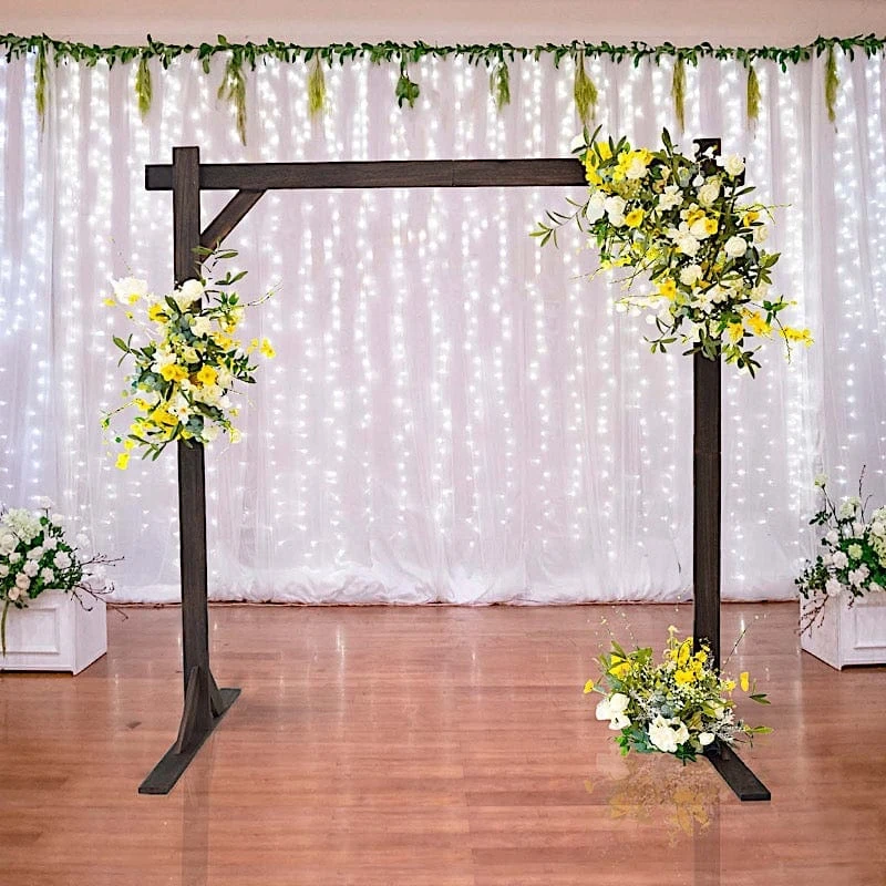 7 Ft Square Wood Wedding Arch Backdrop Stand - Dark Brown 13 7 Ft Square Wood Wedding Arch Backdrop Stand - Dark Brown - Image 11