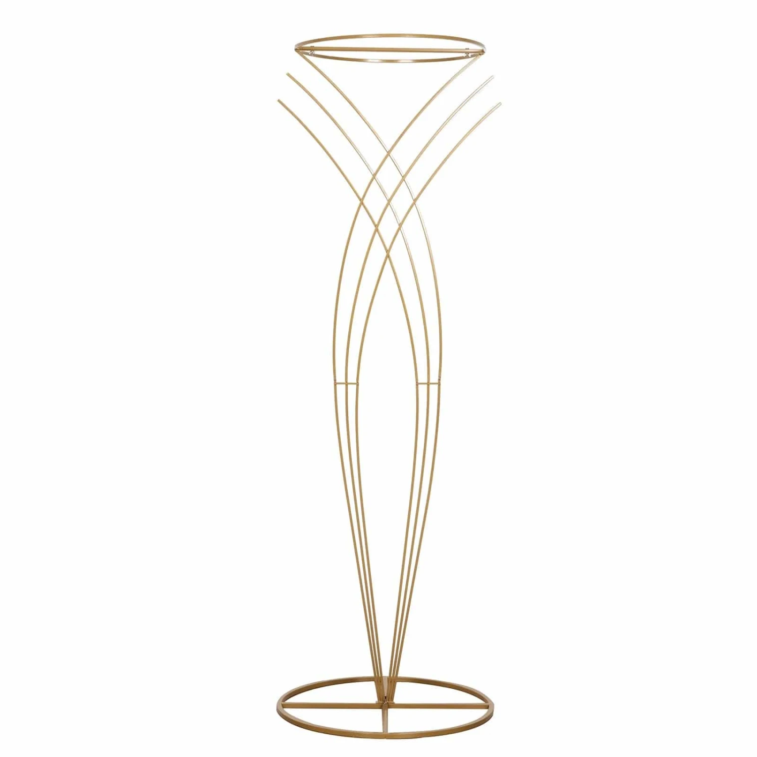 7 Ft Tall Metal Flower Display Stand Mermaid Tail Design Pedestal - Gold 3 7 Ft Tall Metal Flower Display Stand Mermaid Tail Design Pedestal - Gold