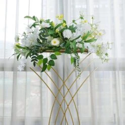 7 Ft Tall Metal Flower Display Stand Mermaid Tail Design Pedestal - Gold 14 7 Ft Tall Metal Flower Display Stand Mermaid Tail Design Pedestal - Gold -Optimal Home Decoration 7 ft tall metal flower display stand mermaid tail design pedestal gold iron stnd08 82 gold 30393243893823