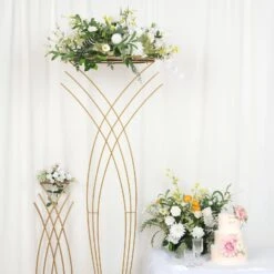 7 Ft Tall Metal Flower Display Stand Mermaid Tail Design Pedestal - Gold 18 7 Ft Tall Metal Flower Display Stand Mermaid Tail Design Pedestal - Gold -Optimal Home Decoration 7 ft tall metal flower display stand mermaid tail design pedestal gold iron stnd08 82 gold 30393244090431
