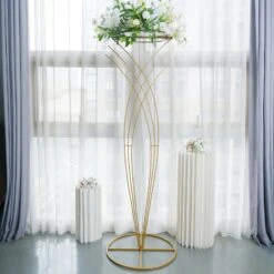 7 Ft Tall Metal Flower Display Stand Mermaid Tail Design Pedestal - Gold 19 7 Ft Tall Metal Flower Display Stand Mermaid Tail Design Pedestal - Gold -Optimal Home Decoration 7 ft tall metal flower display stand mermaid tail design pedestal gold iron stnd08 82 gold 30393244254271