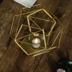 7" Tall Geometric Candle Holder Metal Vase -Optimal Home Decoration 7 tall geometric candle holder metal vase 28939824431167