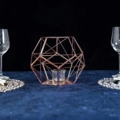 7" Tall Geometric Candle Holder Metal Vase -Optimal Home Decoration 7 tall geometric candle holder metal vase 28939824758847