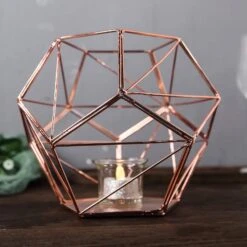 7" Tall Geometric Candle Holder Metal Vase -Optimal Home Decoration 7 tall geometric candle holder metal vase 28939920080959