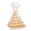 16" Heart 7 Tier Wooden Cupcake Dessert Stand With Love Topper - Natural -Optimal Home Decoration 7 tier wooden heart chocolate display stand with love topper natural cake wod017 15 nat 31044543676479