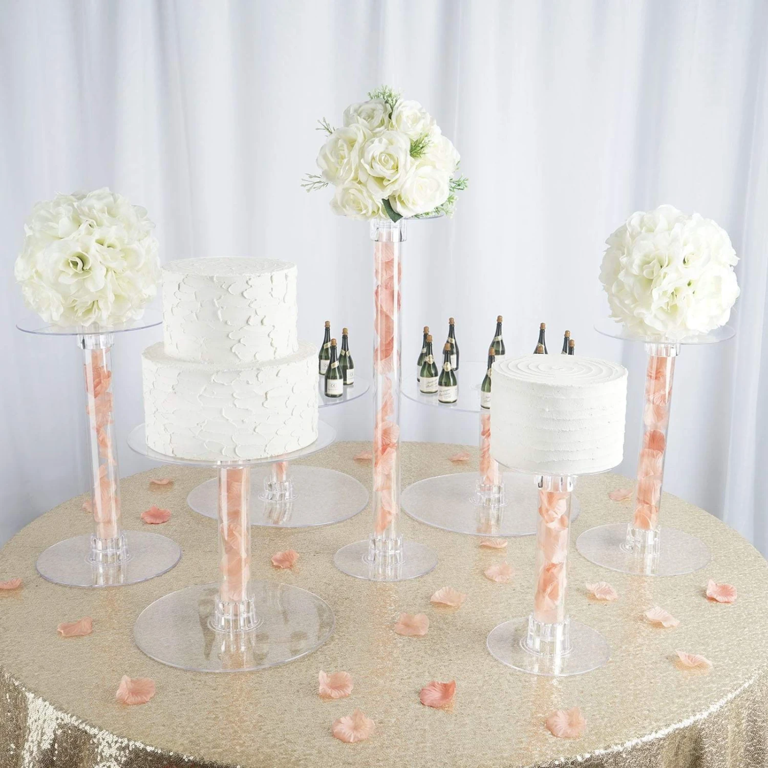 7 Tiers Clear Wedding Party Cup CAKE Stand Set Supply 7 7 Tiers Clear Wedding Party Cup CAKE Stand Set Supply - Image 5