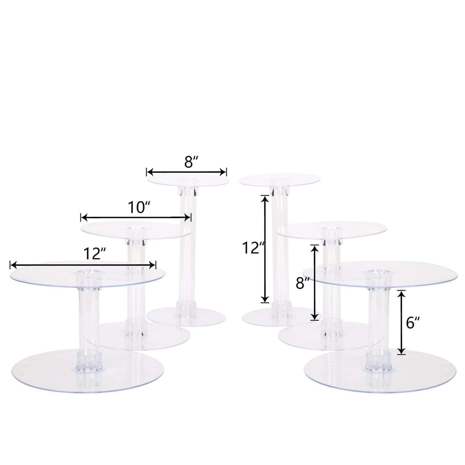 7 Tiers Clear Wedding Party Cup CAKE Stand Set Supply 4 7 Tiers Clear Wedding Party Cup CAKE Stand Set Supply - Image 2