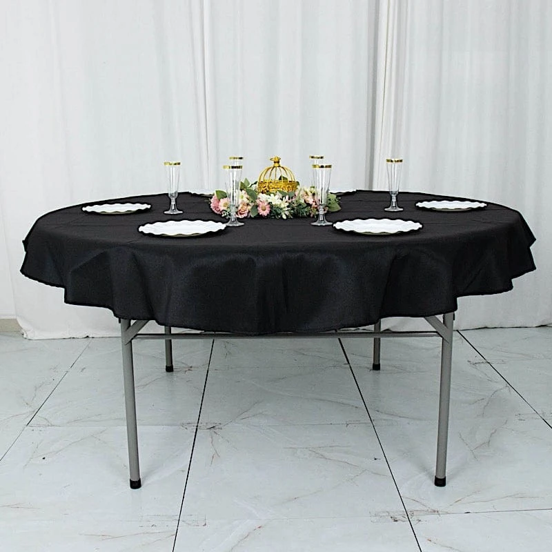 70" Premium Polyester Round Tablecloth Wedding Party Table Linens 8 70" Premium Polyester Round Tablecloth Wedding Party Table Linens - Image 6