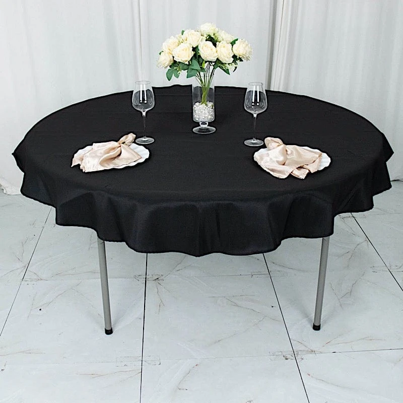 70" Premium Polyester Round Tablecloth Wedding Party Table Linens 7 70" Premium Polyester Round Tablecloth Wedding Party Table Linens - Image 5
