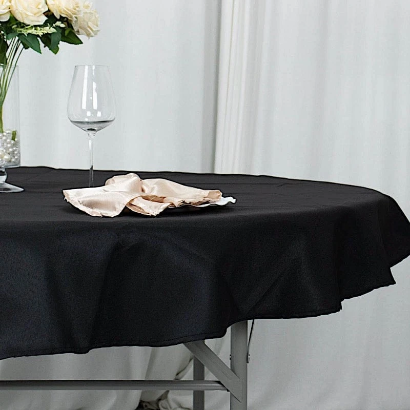 70" Premium Polyester Round Tablecloth Wedding Party Table Linens 5 70" Premium Polyester Round Tablecloth Wedding Party Table Linens - Image 3